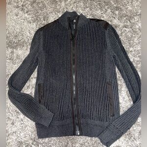Calvin Klein woven knit zip sweater